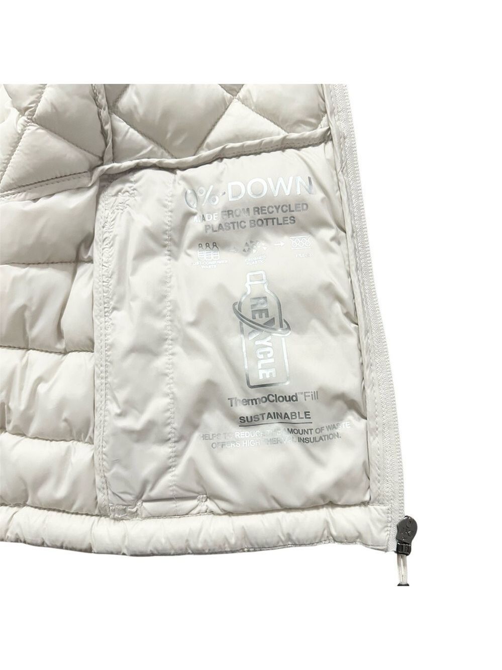 ZeroXposur Elena Quilted Vest with Pockets Full Zip White Size Small - Picture 8 of 11